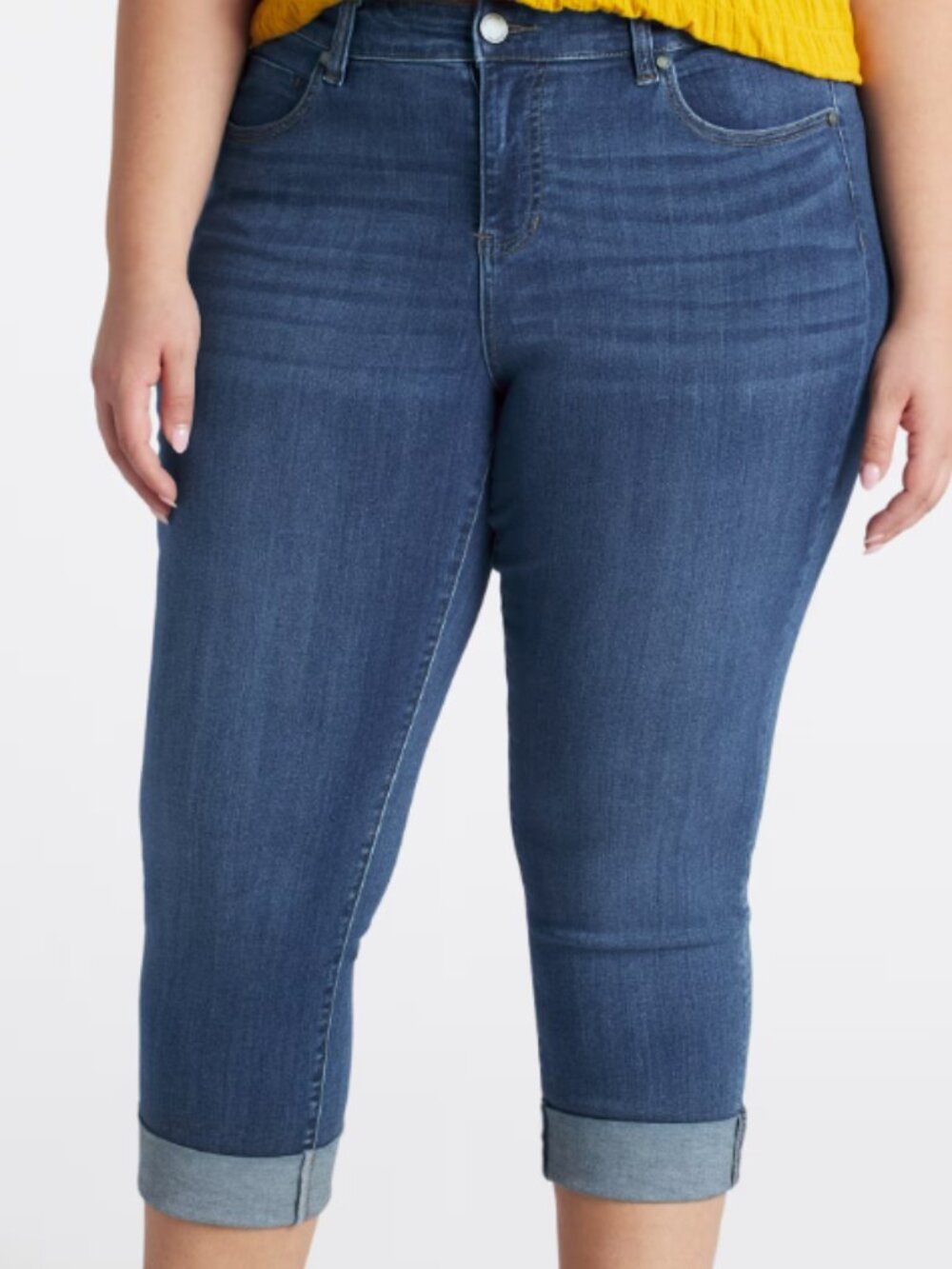Liverpool Charlie Crop Wide Rolled Cuff Jean - Picture 2 of 3